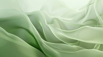 Obraz premium Abstract Green Fabric Drape Wallpaper