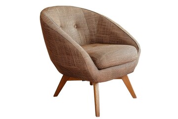 High Quality Visual of Modern Accent Chair Isolated on White Background