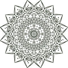 Beautiful flower art and mandala vector design