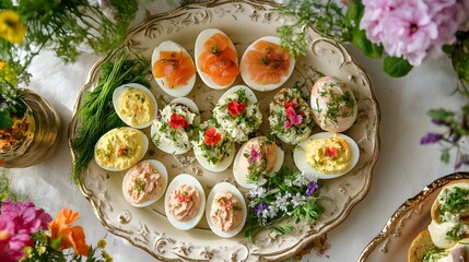 Colorful Easter Egg Spread