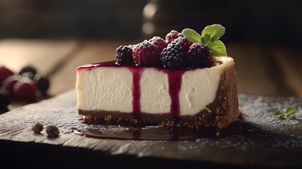 Delicious Keto Cheesecake with Berry Sauce