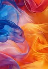 Obraz premium An Elegant Wavy Colorful Gradient Abstract Background Featuring Seamless Transitions of Vibrant Colors, Designed for Smooth, Captivating, and Stylish Wallpapers. Generative Ai