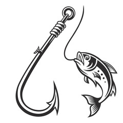 fishing hook vector illustration