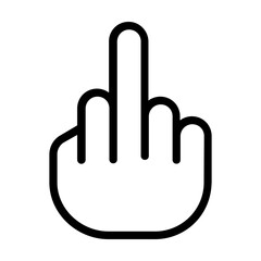 Middle finger hand sign svg cut file. Isolated vector illustration.