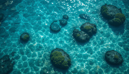 surface in the lagoon sea