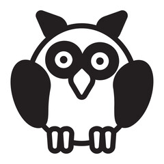 owl glyph icon
