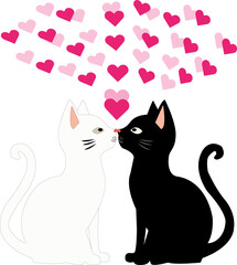 picture with cute cats in love