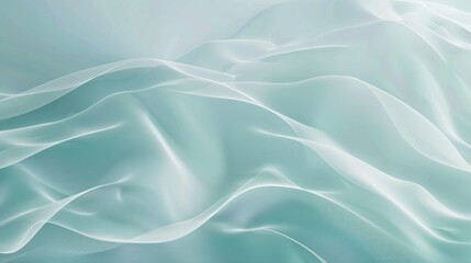 Obraz premium Abstract Teal Fabric Drape Wallpaper