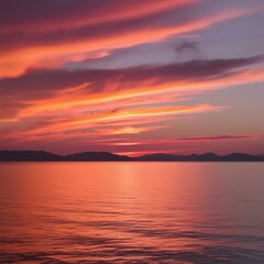 sunset over the ocean