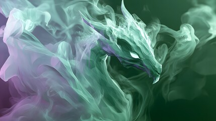 Ethereal Dragon Emerging From Mystic Smoke