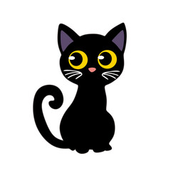 black cat vector illustration