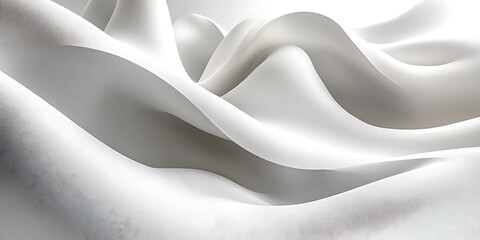 Obraz premium White fabric folds, abstract texture, elegant design, background, website