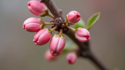 Obraz premium apple tree buds on branches