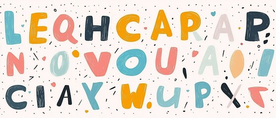 Colorful alphabet letters.