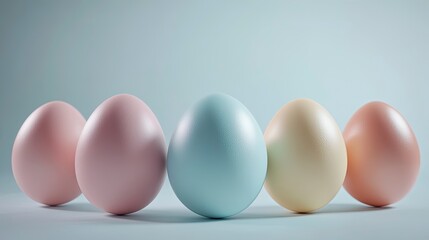 group of easter colored eggs 