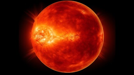 Fototapeta premium Fiery Solar Flare Erupts From Red Giant Star