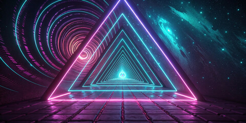 An Engaging Abstract Background Showcasing Triangular Shapes and Vibrant Colors for a Modern Look