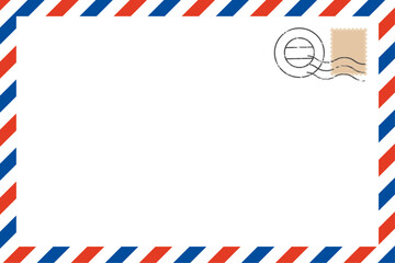 エアメール風のフレームイラスト