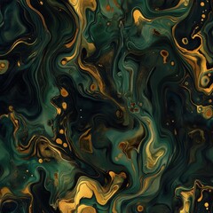 Obraz premium Abstract green and gold marble texture.