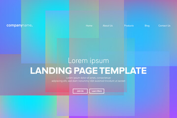 Abstract modern technology Landing page template, flowing line digital technology, smooth particle wave, big data techno design concept background wallpaper, Annual reports, flyer, poster, cover. EPS