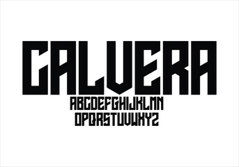Calvera  font for logo and headline. Isolated vector typeset