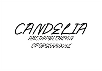 Candelia  font for logo and headline. Isolated vector typeset