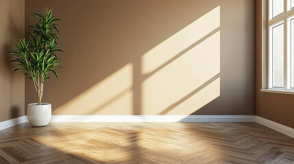 Beige Painted Wall Background with Tan Brown Accent Wall, Elegant Home Interior Design, Subtle Neutral Tones for Modern Living Room or Bedroom, Warm and Inviting Wall Colors for Interior Spaces