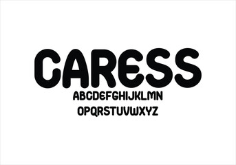 Caress  font for logo and headline. Isolated vector typeset