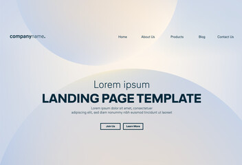 Abstract modern technology Landing page template, flowing line digital technology, smooth particle wave, big data techno design concept background wallpaper, Annual reports, flyer, poster, cover. EPS