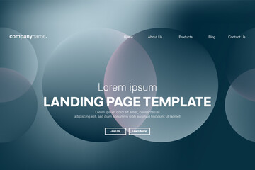 Abstract modern technology Landing page template, flowing line digital technology, smooth particle wave, big data techno design concept background wallpaper, Annual reports, flyer, poster, cover. EPS