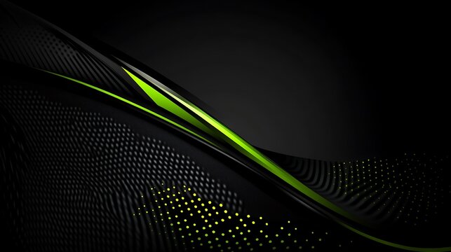 Abstract black and green design