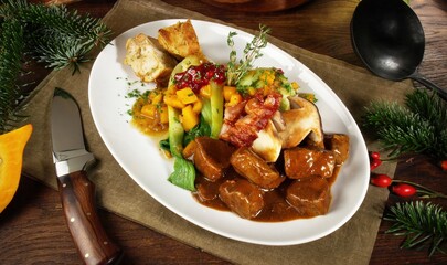 Deer Ragout with Mushrooms - Wild Game Meat