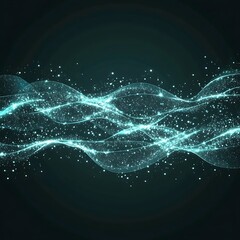 Abstract teal wave graphic background