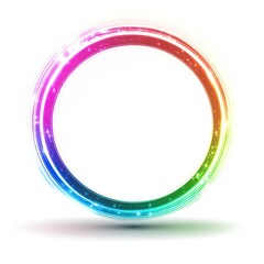 Rainbow Circle Abstract Glowing Light Design