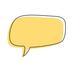 yellow bubble speech