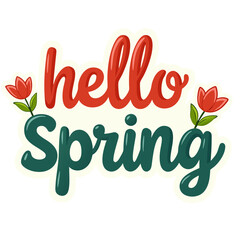 Obraz premium Hello spring with flowers