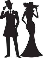 silhouette of a person in fashion 