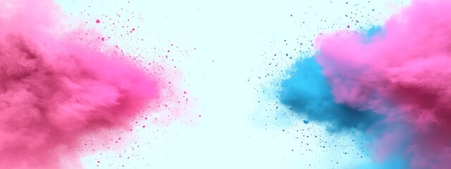 Powder explosion, vibrant colors