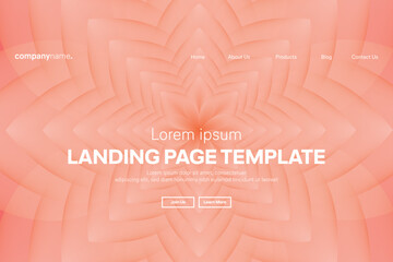 Abstract modern technology Landing page template, flowing line digital technology, smooth particle wave, big data techno design concept background wallpaper, Annual reports, flyer, poster, cover. EPS
