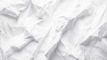 Crumpled white paper texture, empty blank copy spase