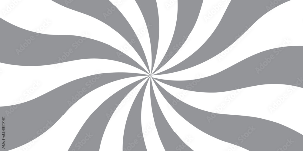 Poster abstract swirling optical illusion. monochrome hypnotic spiral design. background with rays retro st