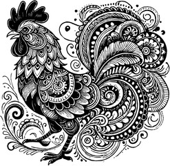 ornamental chicken.eps