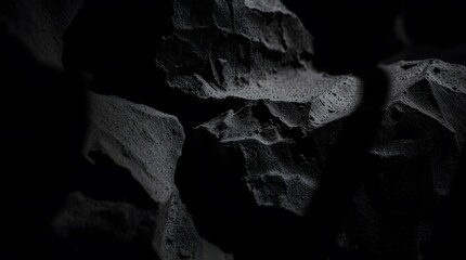 High Contrast Low-Key Photograph of Dramatic Textured Surface