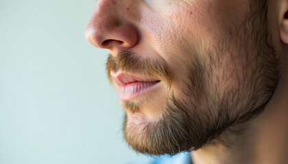 Fototapeta premium Close-up of a Man's Face and Beard