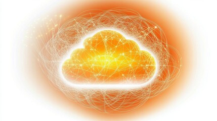 abstract orange background with bubbles
