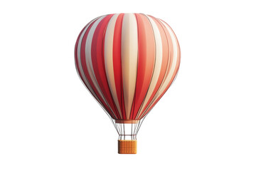 Naklejka premium Vibrant Hot Air Balloon Isolated on a Transparent Background for Creative Projects