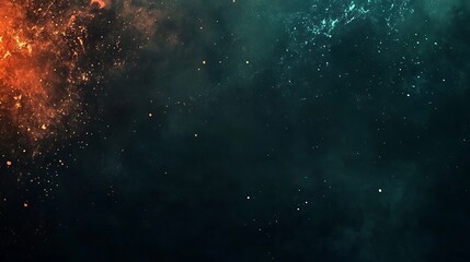 Obraz premium Abstract fiery cosmic explosion