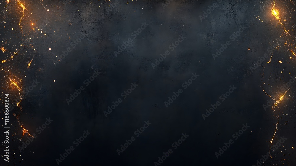 Poster abstract dark background with sparks, possible use for graphic design