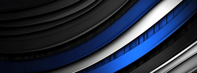 Obraz premium Abstract design, black, blue, white, layers