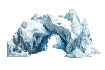 Obraz premium Stunning Ice Caves Isolated on transparent Background Perfect for Educational Purposes